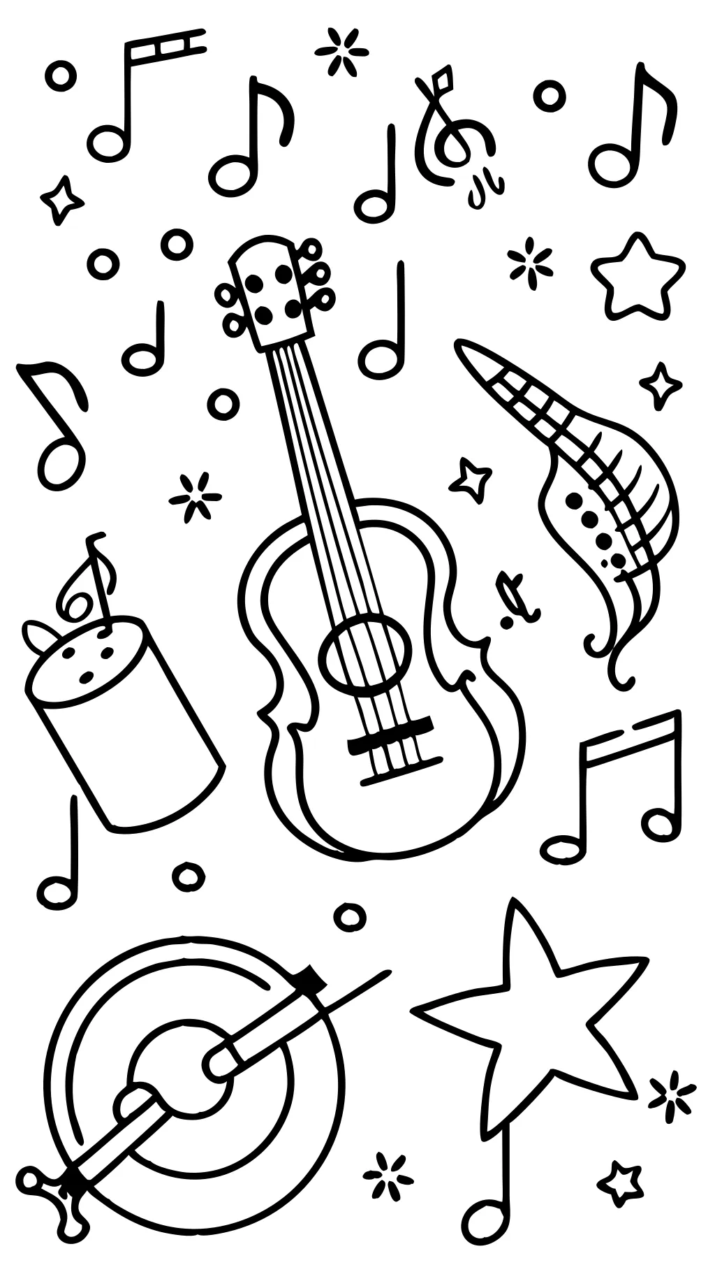 coloriages de musique imprimables